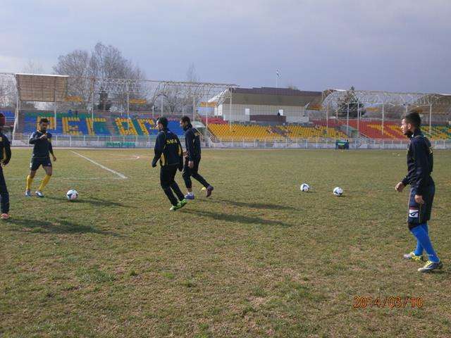 من تدريبات الصفاء في دوشنبيه استعدادا للقاء رفشان الطاجكستاني غدا 