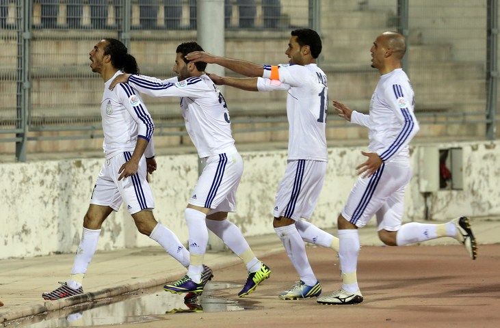 فرحة مستحقة للاعبي ذات راس بعد الهدف