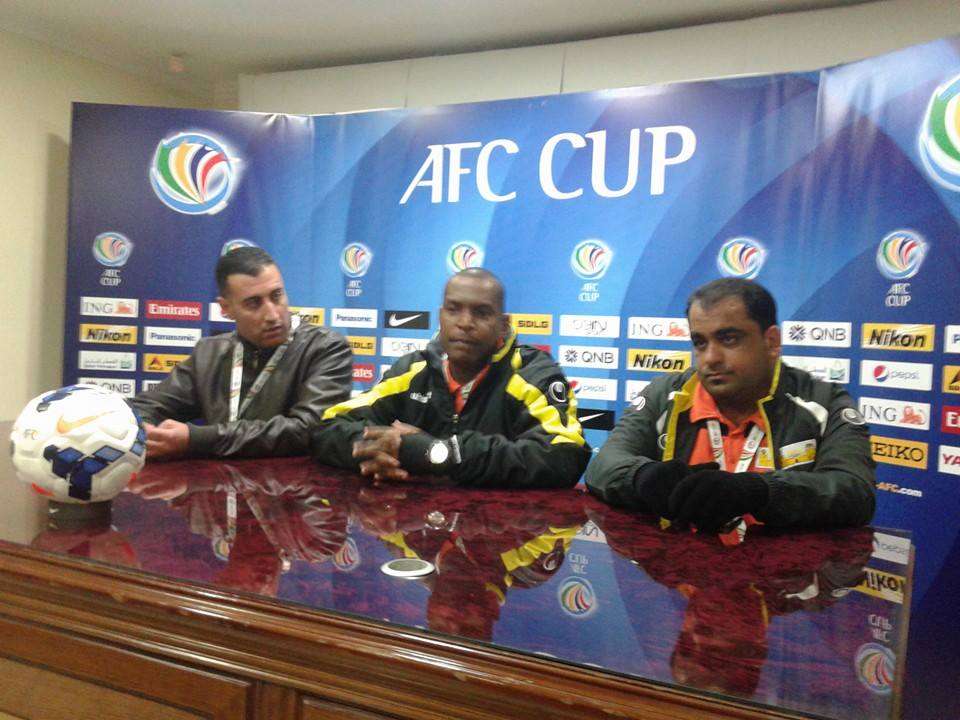 السعدي خلال حديثه في المؤتمر الصحفي بعد نهاية المباراة