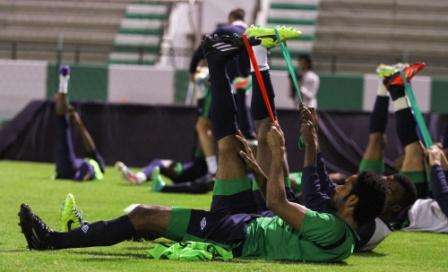 جانب من تدريبات الأهلي البدنية اليوم