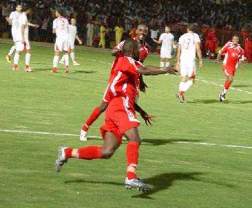 لقطة من تصفيات البطولة ( السودان وتونس )