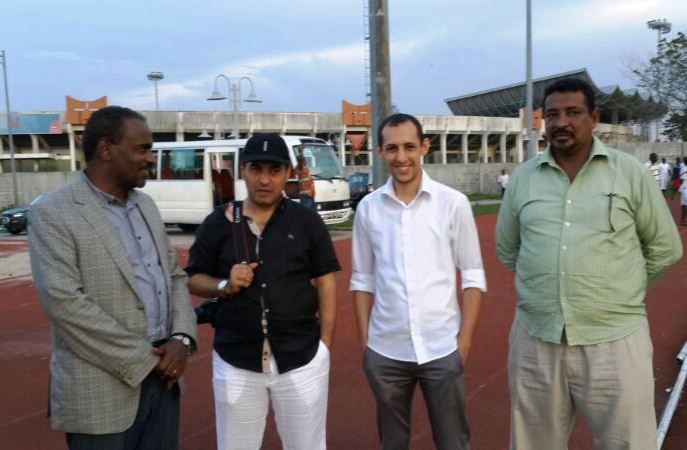 القائم بالاعمال الليبي مع رئيس بعثة الهلال تابعا المران