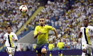 من مباراة النصر والاتحاد