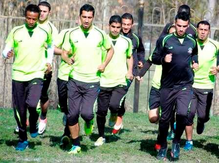 من تدريبات فريق شباب الأردن في قيرغستان اليوم على ملعب متواضع