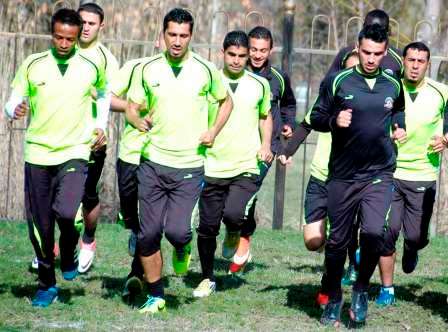 من تدريبات فريق شباب الأردن في قيرغستان اليوم على ملعب متواضع