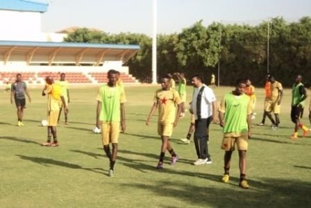 احمد ساري في تدريب المريخ صباح اليوم الاحد