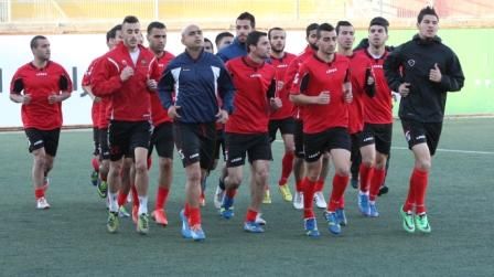 جانب من التجمع الاول للفريق على استاد فيصل