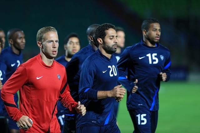 جانب من تدريب سابق للهلال