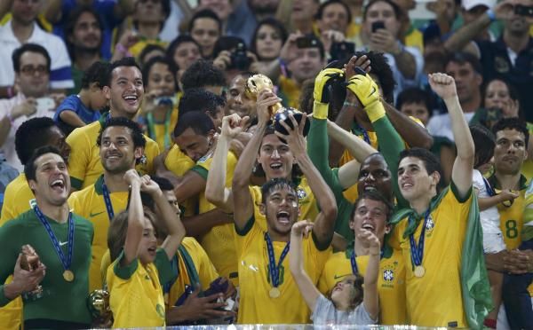 فرحة البرازيل بالحصول على كأس القارات