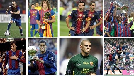 ايتو وتشافي وبويول وانييستا وانريكي وفالديز وريفالدو وكرويف