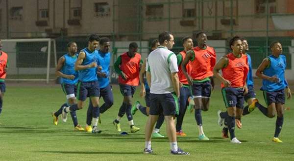 لقطة من تدريبات الاهلي