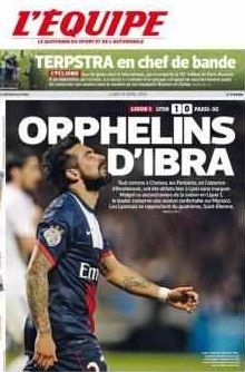 "أيتام إبرا" .. عنوان صحيفة ليكيب عقب خسارة باريس سان جيرمان امام ليون