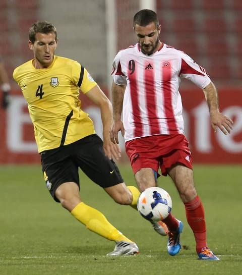 لقطة من مباراة لاربيل في كاس الاتحاد الاسيوي