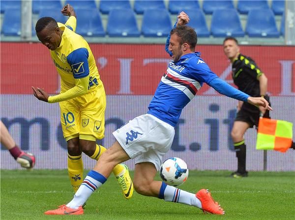 جانب من مباراة سامبدوريا وكييفو فيرونا