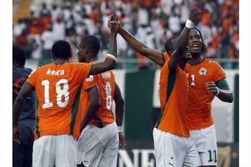 فرحة لاعبي ساحل العاج بالتأهل
