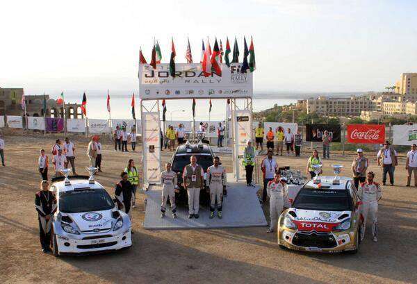  جانب من تتويج العطية بكأس رالي الأردن 