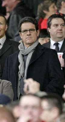 كابيللو يتابع مباراة مانشستر يونايتد وتوتنهام هوتسبيرز ضمن بطولة كأس انكلترا الأحد الماضي