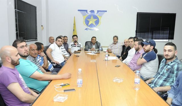 من اجتماع رابطة جمهور الصفاء برئيس النادي وليد صفير والأمين العام هيثم شعبان