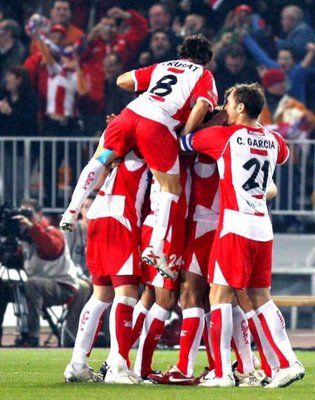 قرحة لاعبوا العامرية بالهدف الأول أمام فريق ريال مدريد