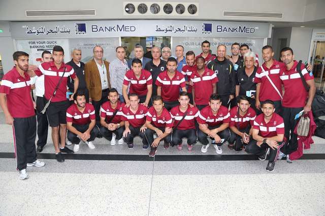 بعثة النجمة قبيل مغادرتها بيروت صباح اليوم