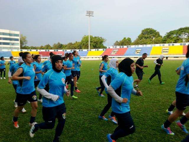 جانب من تدريبات منتخب الأردن في فيتنام 