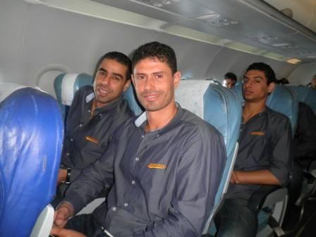  عناصر الترجي في الطائرة