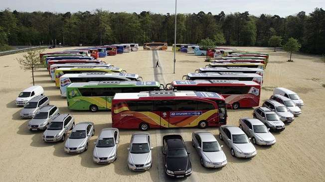 حافلات المنتخبات ال32 المشاركة في مونديال البرازيل