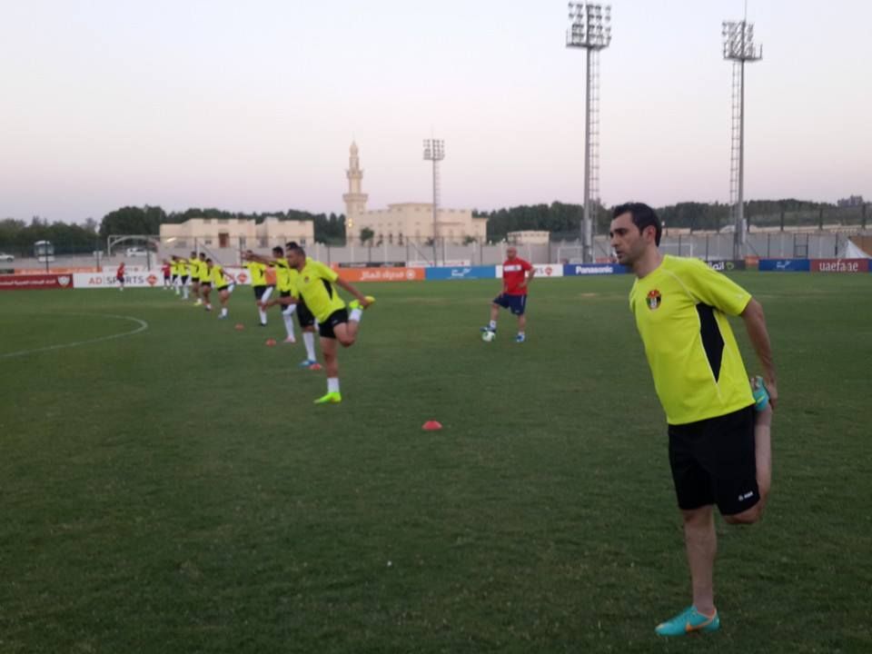 جانب من تدريب منتخب الأردن في دبي 