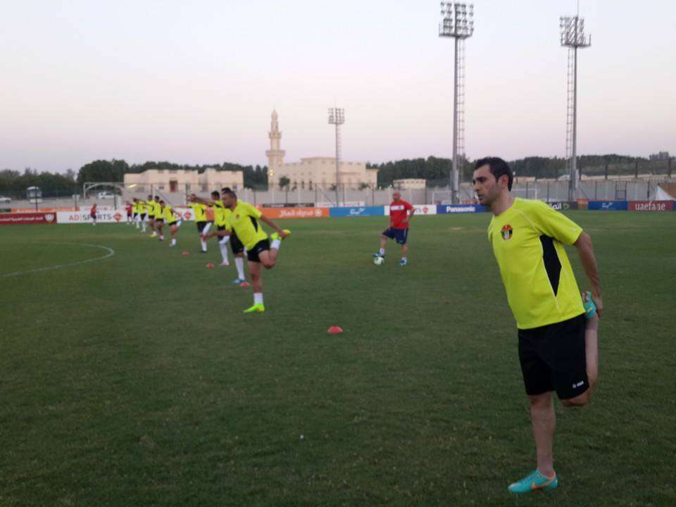 جانب من تدريب منتخب الأردن في دبي