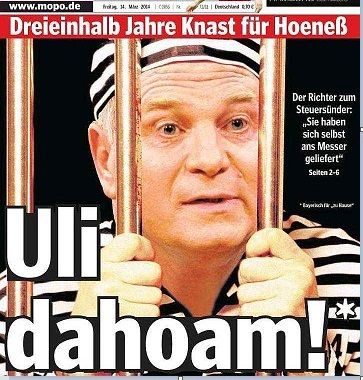 هونيس خلف القضبان كما تخيلته صحيفة المانية