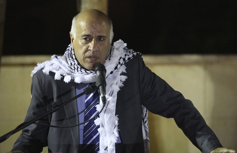  الرجوب خلال حديثه في حفل التكريم