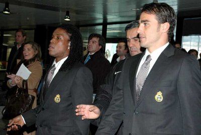 فريق ريال مدريد اثناء وصوله اليوم لروما