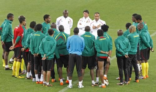 منتخب الكاميرون في احدى التدريبات
