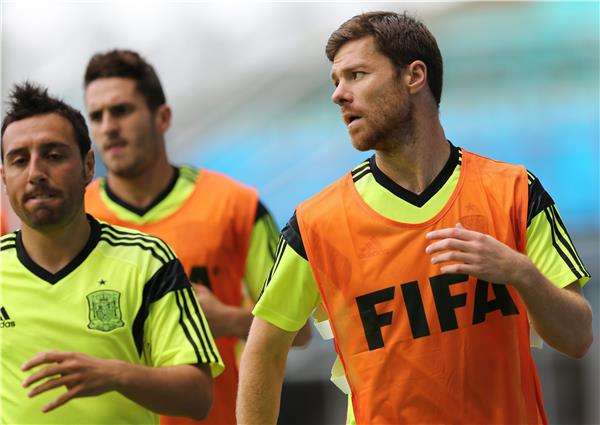 تشابي الونسو في مران اسبانيا