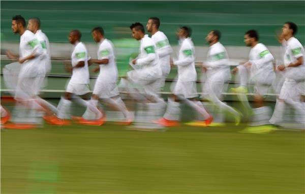 جانب من تدريبات منتخب الجزائر