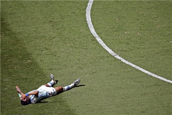 دي ماريا لحظة اصابته