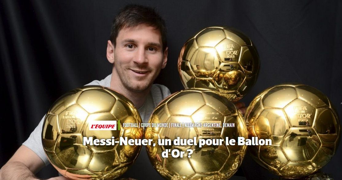 ليكيب رشحت ميسي  للمنافسة على الكرة الذهبية 