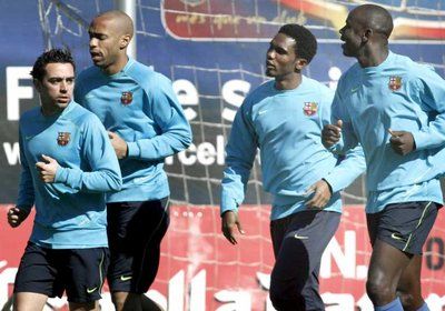 من تدريبات فريق برشلونة