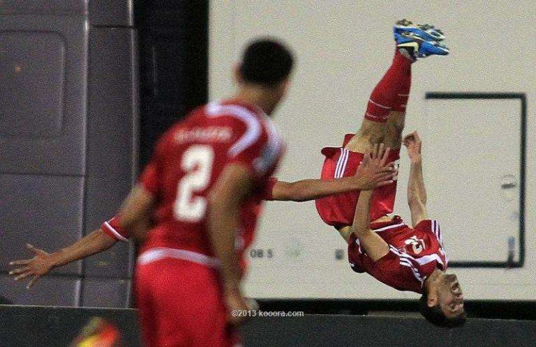 علامة "يمين" يطير بعد احرازه هدفا بمرمى الفيصلي الموسم الماضي