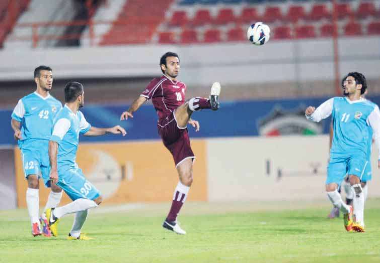 فيصل العدواني لاعب النصر في لقاء سابق امام السالمية