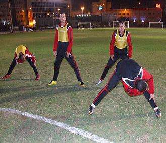 من تدريبات شباب الاردن بالبحرين