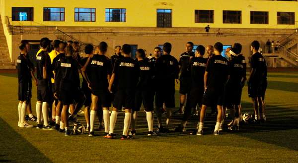 من تدريبات منتخب الأردن في الصين 