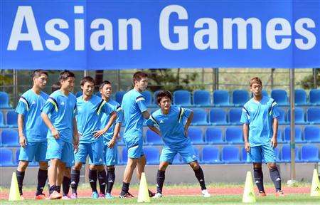 التدريب الأخير للاعبي أولمبي اليابان قبل مواجهة الكويت