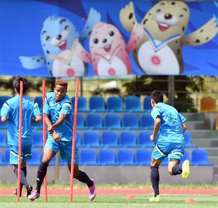 التدريب الأخير للاعبي أولمبي اليابان قبل مواجهة الكويت