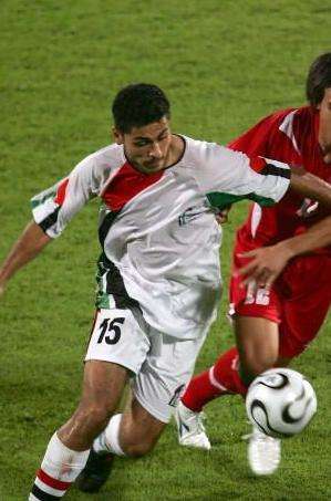 أحمد كشكش مهاجم المنتخب الفلسطيني 