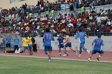 فرحة لاعبى الأتحاد بهدف زعبيه الذهبى فى مباراة اليوم 