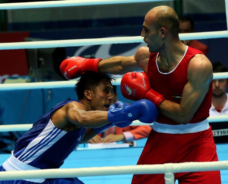 من لقاء الملاكم الأردني عدي الهنداوي اليوم 