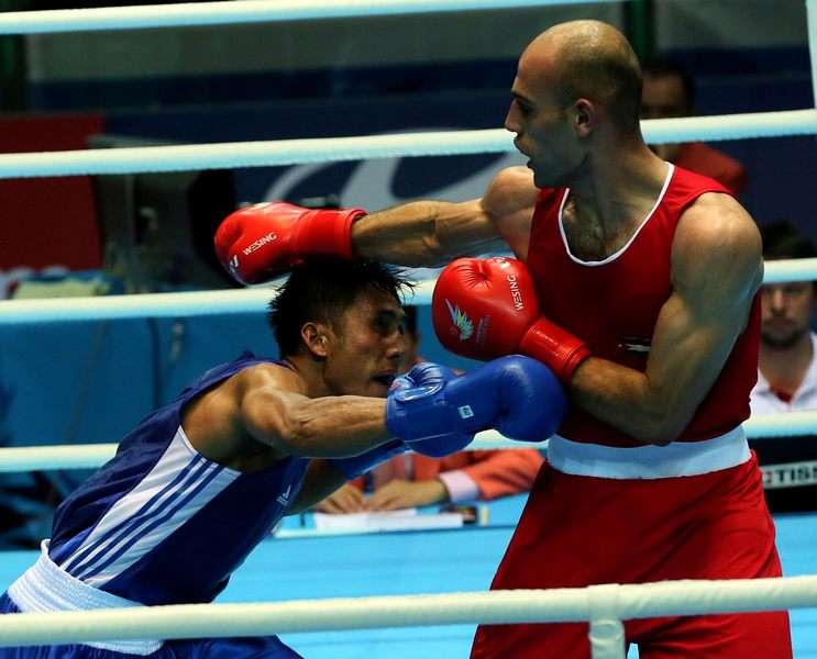 من لقاء الملاكم الأردني عدي الهنداوي اليوم 