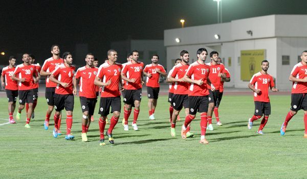 منتخب البحرين خلال الحصة التدريبية الاخيرة اليوم قبيل مباراة الغد
