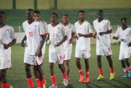 جانب من تدريب المنتخب السوداني مساء اليوم
